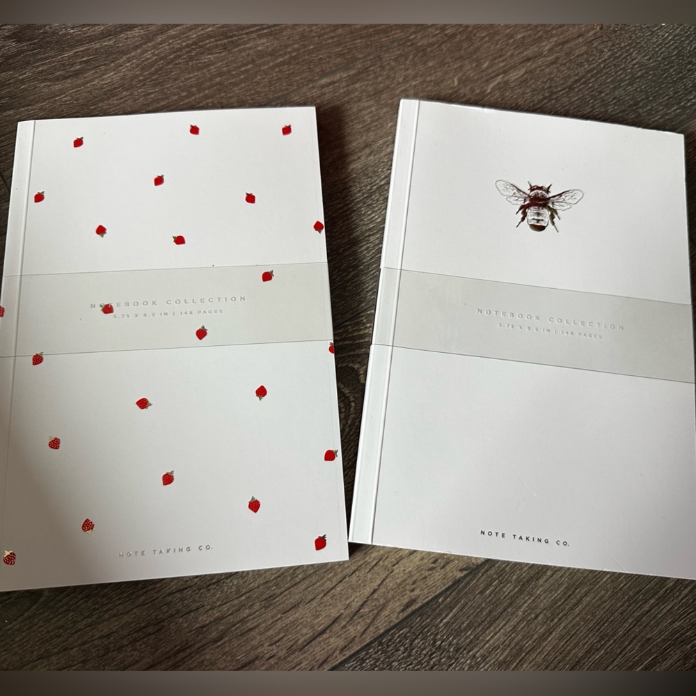 Set of Notebooks - West Emory - Strawberry 🍓 and Bee - Brand New